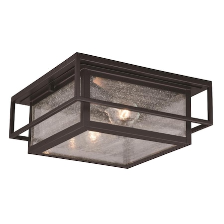 Perfecttwinkle 12 in. Hyde Park Outdoor Flush Mount in Espresso Bronze PE4246625
