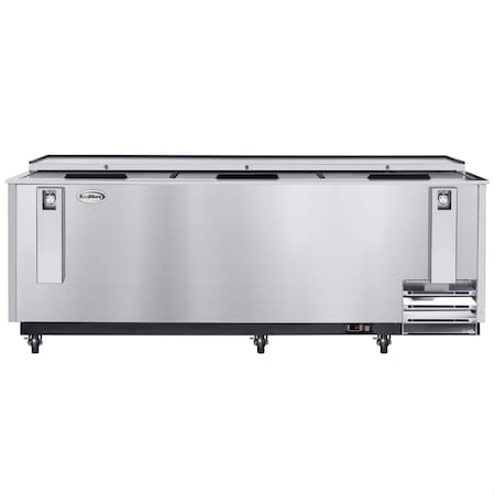 Koolmore 95 in. Commercial Bottle Cooler in Stainless-Steel with Built-In Opener, ETL Listed, 30 cu. ft. KM-BOC95-SS