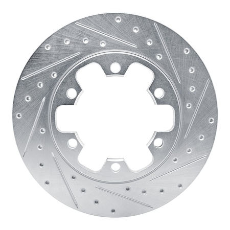 Dynamic Friction Co DFC Brake Rotor - Drilled and Slotted - Silver 631-54229R