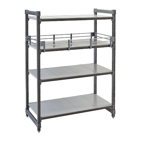 Cambro Shelf Rail Kit, 60" L, 4 1/4" H, Soft Gray CBR1860151