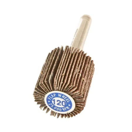 Forney Flap Wheel, Shank Mounted, 1 In X 1 In, Grit: 120 5 Pk 71696-5