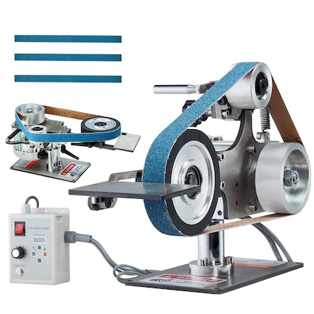 Vevor Belt Grinder Sander 72 x 2-Inch Variable Speed with VFD 3 Grinding Moulds JLD10-5