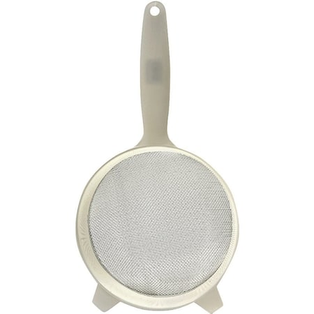 Norpro Strainer, Stainless Steel, 6 in Dia, Plastic Handle 2136