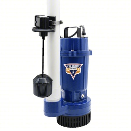 Pro Series Pumps SubmersibleSumpPump, 10ft, 13.75in, 115VAC S1033-VS