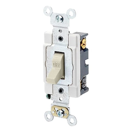 Leviton Toggle 4-Way, Ivory, 20A , 120/277V 1224-SI