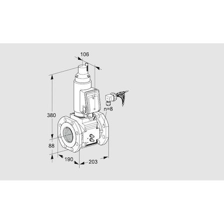Honeywell Kromschroder Gas Solenoid Valve - VAS-VCS Series, Auto Shut-Off, 500 mbar, IP65 KS88207124