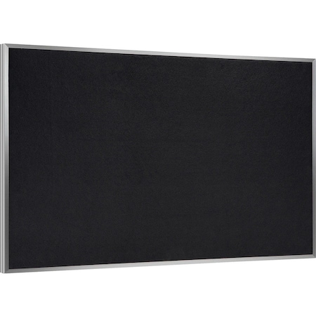 Ghent Rubber Bulletin Board 60-1/2"W, Black ATR35-BK