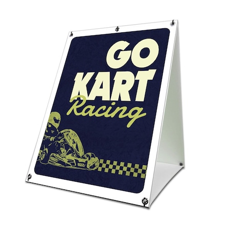 Signmission Go Kart Racing, 24 Inch x 18 Inch A-frame Yard Sign, Coroplast Yard Sign SBC-1824-30382