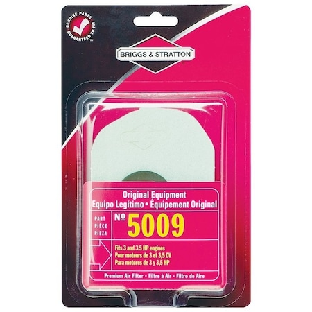 Briggs & Stratton Air Filter, Foam Filter Media 5099K