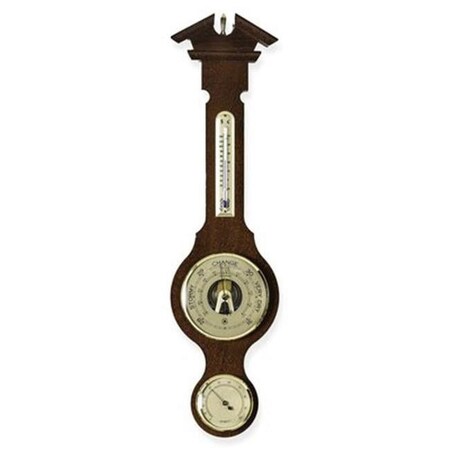 Bey Berk International Bey-Berk International Banjo Weather Station with Barometer, Walnut WS014