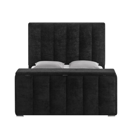Global Furniture Usa Contemporary Serenity Onyx King Bed With Speaker, Tv Lift And Fireplace SERENITY-ONYX-KB W/SPKR TV LIFT FP