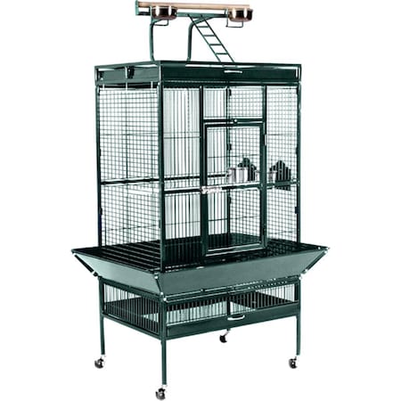 Prevue Pet Products 30 in. x 22 in. x 63 in. Wrought Iron Select Cage - Sage 3153SAGE