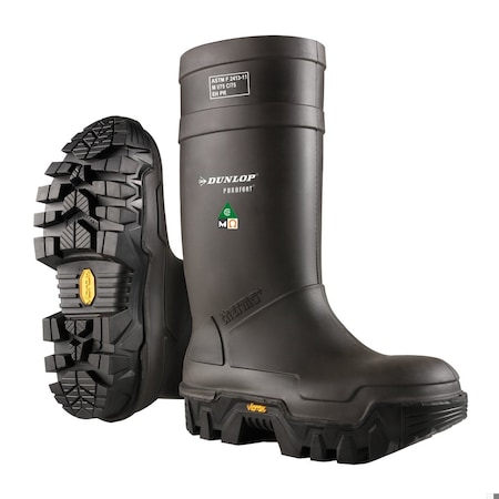 Dunlop Rubber Boot, 7D, Knee, Black, PR E902033.07