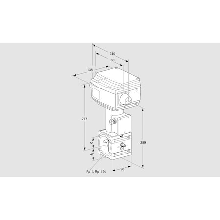 Honeywell Kromschroder Control Valve, Regulating, With Solenoid KS86060017