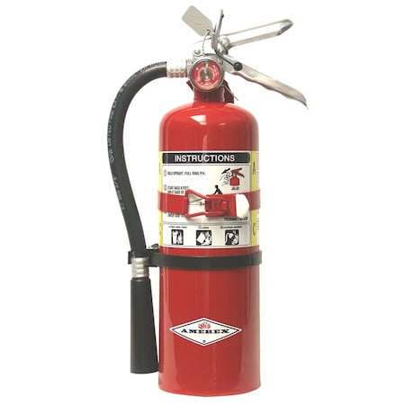 Amerex Fire Extinguisher, 5 lb Capacity, Class ABC , UL Rating2A:10B:C , Monoammonium Phosphate B500T