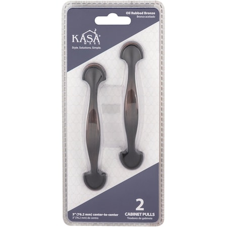 Hardware Resources KasaWare 4-5/8'' Brushed Oil Rubbed Bronze Cabinet Pull, 2PK K4133BORB-2