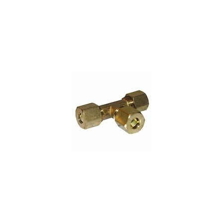 Larsen Supply Co. Pipe Fitting, Compression Tee, Brass, 1/4-In. 17-6411