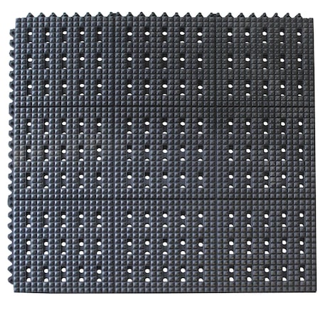 Amerihome Anti-Fatigue Interlocking Rubber Mats, 3 x 3 Ft., PK4 AFM33I4PK