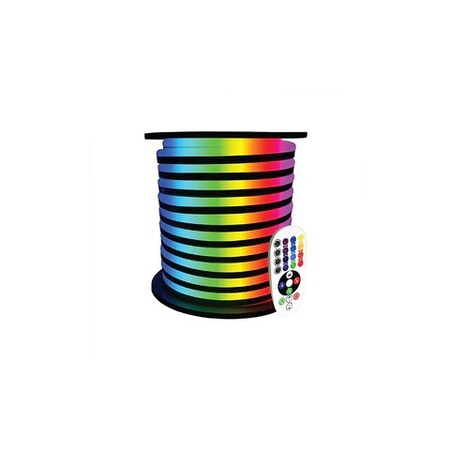 Beyond Led Technology LED Neon Rope Light, 164 Watt, RGB, 120V, 50 Feet, Includes Clips, Connectors & AC Powered KIT 153712