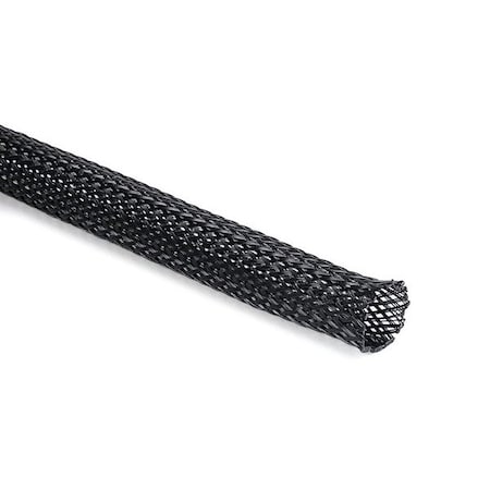 Hellerman Tyton Helagaine Braided Sleeving, Dispenser Pack, 1/4" Dia, 3:1 Shrink Ratio, PET, BK, 32.8ft/Reel 170-80150