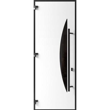 Vdomdoors Front Exterior Prehung Steel Door Ronex1077 Teak 96 Entry Metal Modern Painted W36xH96 Right hand RONEX1077EXD-OAK-W36xH96-RH-I