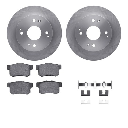 Dynamic Friction Co DFC Brake Rotor with 5000 Brake Pads and Hardware Kit 6512-59223