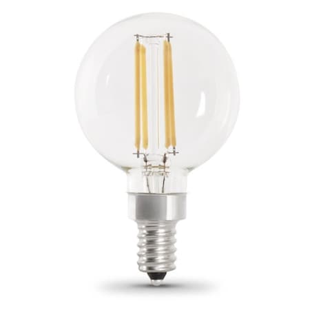 Feit Electric LED Light Bulb, Globe, G16 Lamp, E12 Lamp Base, Dimmable, 5000 K Color Temp BPG1640950CAFIL/2