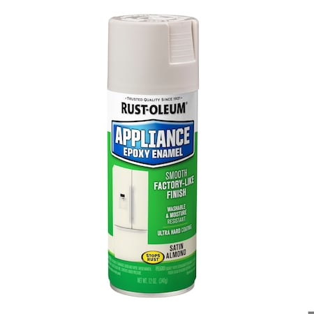 Rust-Oleum Spray Paint, Almond, Gloss, Solvent, 12 oz 7882830