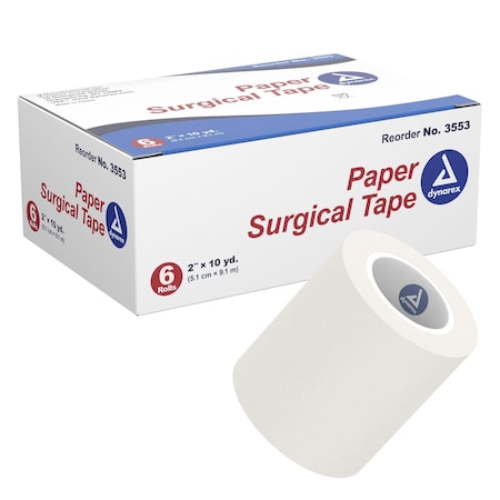 Dynarex Paper Surgical Tape, 2"x10 Yards, 72PK 3553