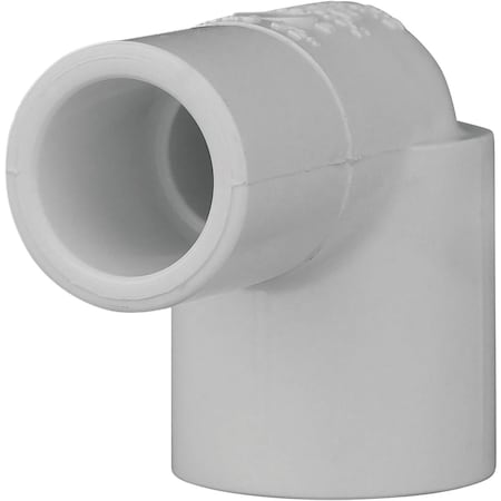 Charlotte Pipe And Foundry 1/2'' Slip x Spigot Schedule 40 90 Deg. Street PVC Elbow, 1/4 Bend PVC 02304 0500HA