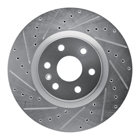 Dynamic Friction Co DFC Brake Rotor - Drilled and Slotted - Silver 631-46046L