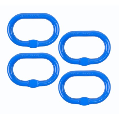 Mytee Products Oblong Master Link Grade 100 - 1in WLL 22,000 Lbs (10 Tons) 4:1 Safet..., 4PK OL1-G100x4