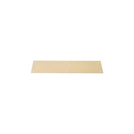Ives Push Plate, Bright Brass, 4 Inches X 16 Inches 8200 US3 4X16