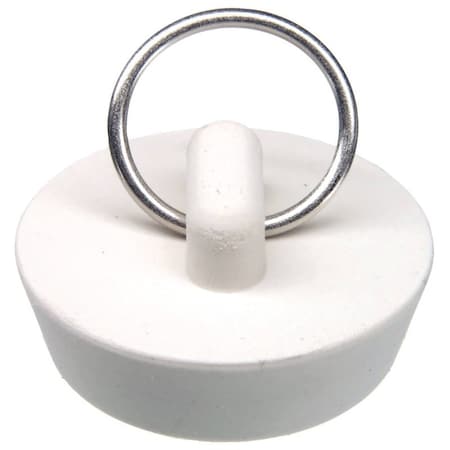 Danco Drain Stopper, Rubber, White, For 114 in Drain Systems, Universal Sink 80225
