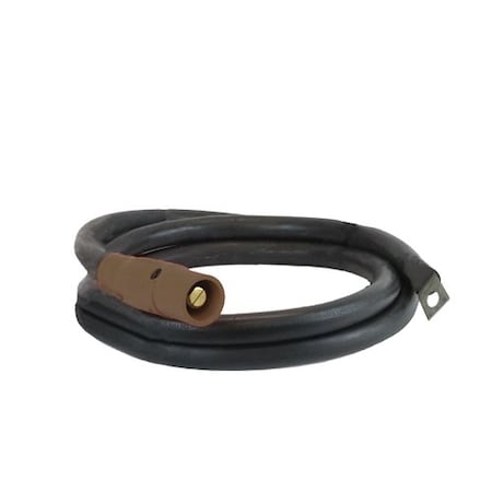 Power Assemblies Type W Pigtail 400A 4/0 AWG Series 16 Male Camlock to Lug 10 ft, Brown 40TW16010MLH