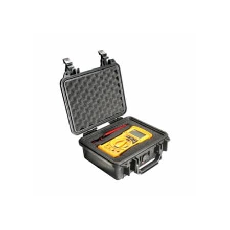 Pelican Protector Case, 0.16 ft¬≥, 10.67 in L x 9.75 in W x 4.86 in D, Black, with Foam 562-1200-000-110