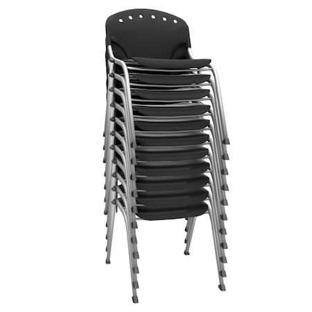 Regency Rico Classroom Training Stack Chair Armless, Black, 11PK 305-BK-11PK