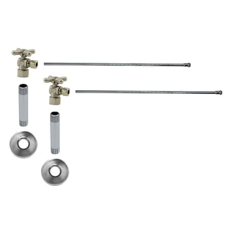 Mountain Plumbing Lavatory Kit - Brass 1/4 Turn Valve (MT616) in Polished Nickel MT6254X-NL/PN