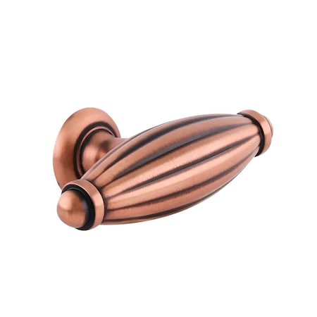 Brixwell 2-5/8 in L Traditional Blythe T-Pull Cabinet Knob For Kitchen And Bathroom Hardware Brushed Copper BXB02255BC