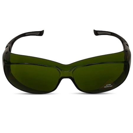Bison Life PrimeX IR5, Welding Safety Glasses, Anti-Fog & Anti-Scratch, Green Lens SH-PRXSG-FCGN-MS14-IR3