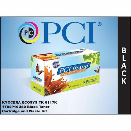Pci Kyocera-Mita Ecosys Tk-6117 1T02P10Us0 Black Toner Cartridge w/ 2 TK-6117-PCI