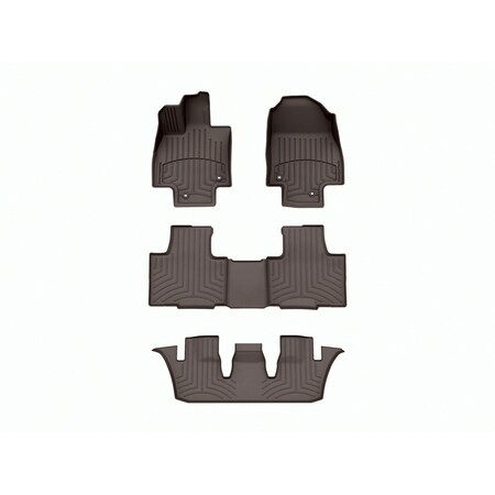Weathertech Cocoa, Front and Rear and Rear FloorLiner HP 471827-1-4-3IM