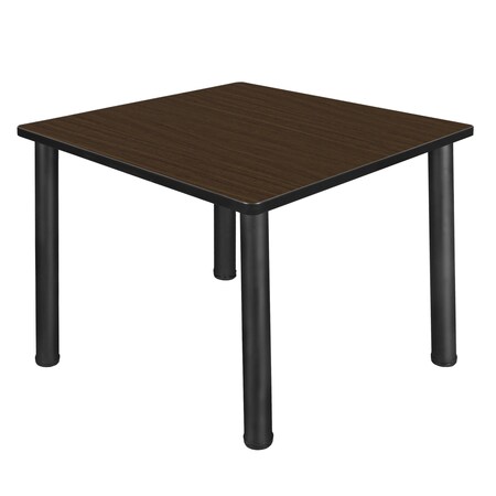 Regency Square Kee Medium Breakroom Table, 36 in W, 36 in L, Neo Walnut TB3636NWBPBK
