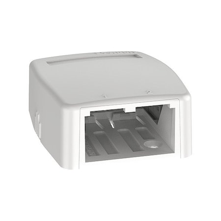 Panduit Surface Mount Box, 0.875 in, White CBXQ2WH-A