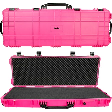 Eylar 38in Roller Hard Rifle Case Waterproof w/ Foam Pink SA00013-PIN