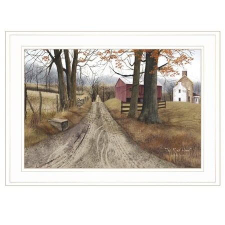 Homeroots The Road Home 1 White Framed Print Wall Art 406400