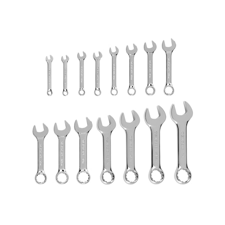 Tekton Stubby Combination Wrench Set, 15-Piece (1/4 - 1 in.) WCB90410