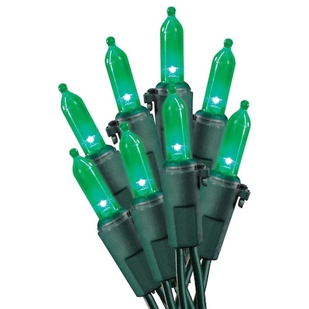 Hometown Holidays Light Set Mini Sts Green 50L U10E406F
