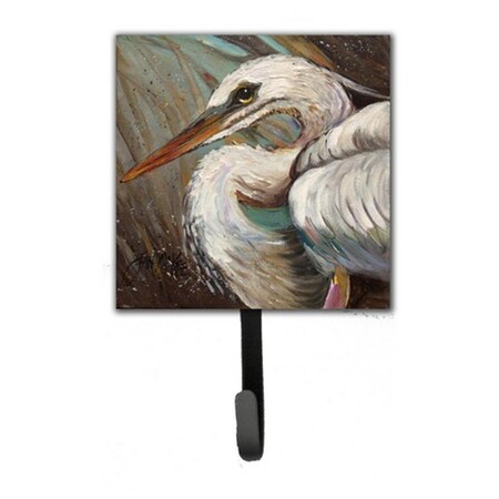 Carolines Treasures White Egret Leash and Key Holder JMK1212SH4