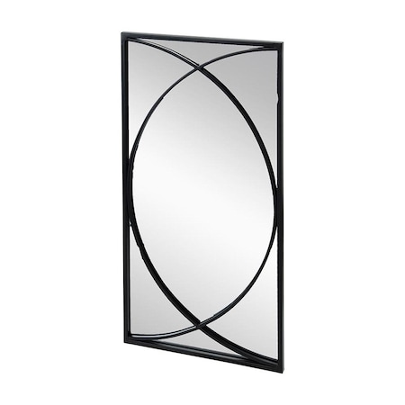 Homeroots Set of Three Black Iron Framed Accent Mirror, 3PK 485102